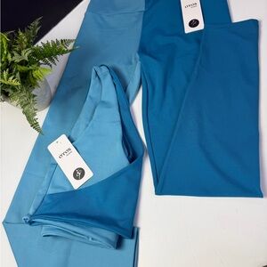 🌴LAST ONE 🌴 OTOS Teal and Sky Blue Activewear Set